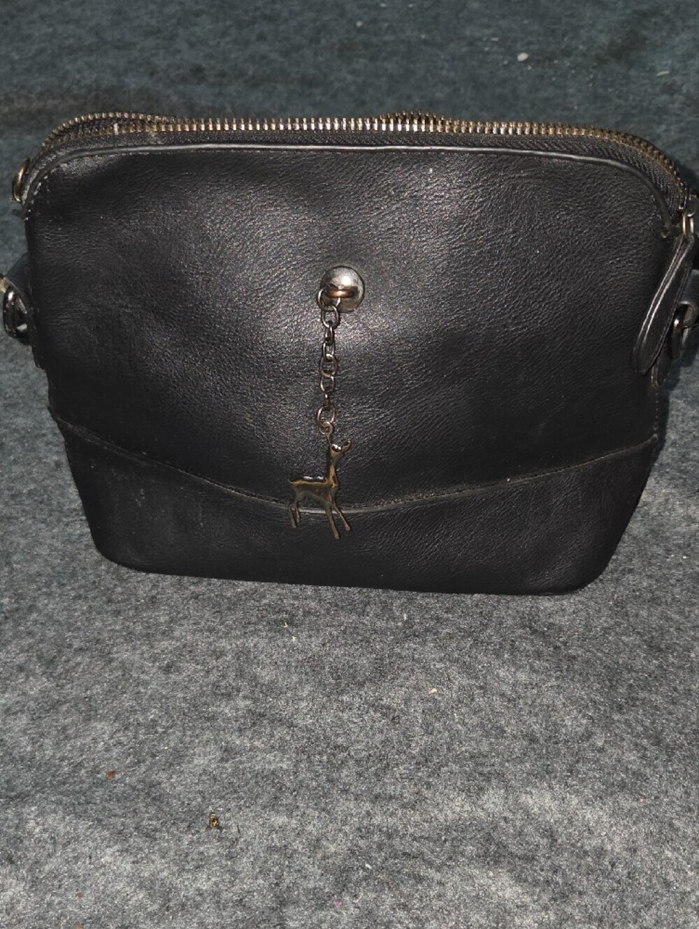 SHEIN Black Crossbody Bag with Deer Charm Accent - Picture 2 of 4